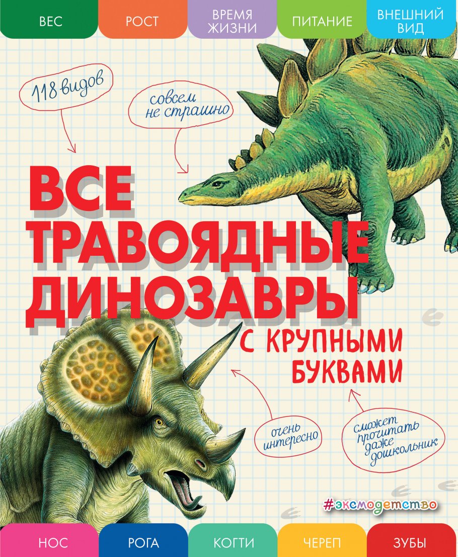 Все травоядные динозавры с крупными буквами, Ананьева Е.Г. купить книгу в  интернет-магазине «Читайна». ISBN: 978-5-04-165861-8