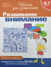 Развиваем внимание. Рабочая тетрадь. 6-7 лет