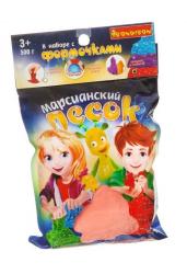 Набор игровой "Марсианский песок", оранжевый + 4 формочки