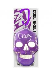 Брелок в виде черепа "Crazy", фиолетовый