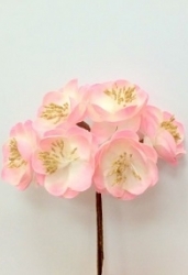 Декор Букетик цветов Ярко-розовый, белый