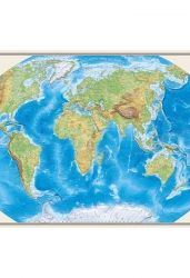 Карта Мира. Физическая. Масштаб 1:35