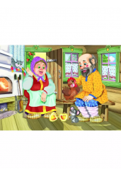 Курочка ряба. Пазлы в рамке 24 элемента